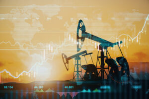 Global,Stock,Market,And,Oil,Industry,Concept,With,Oil,Pumps